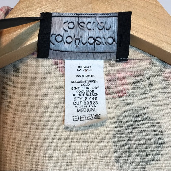 Carol Anderson Collection Linen Vintage Floral Button Blazer Jacket Size Medium - Picture 5 of 16